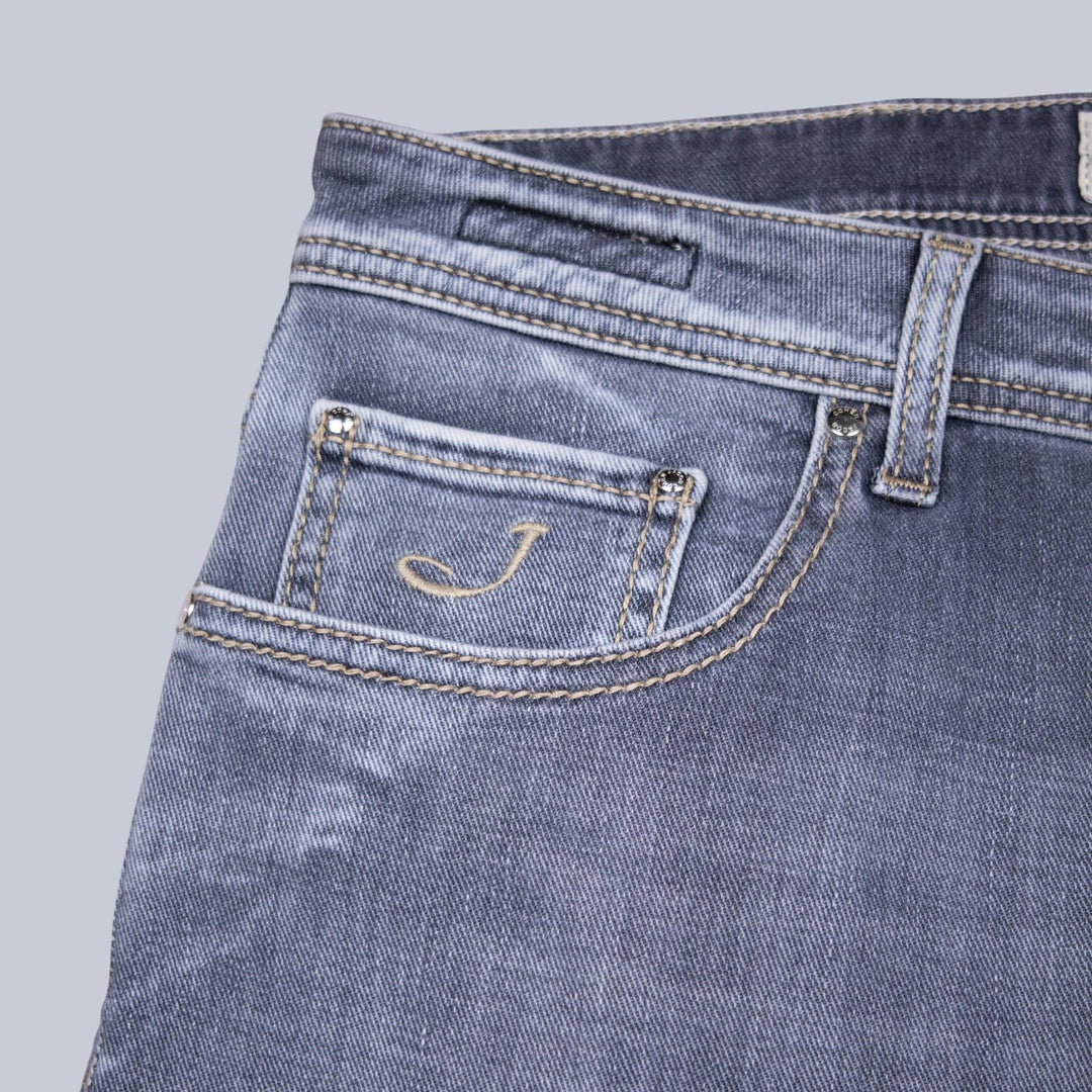 Washed Light Grey Slim Fit Jeans