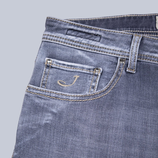 Washed Light Grey Slim Fit Jeans