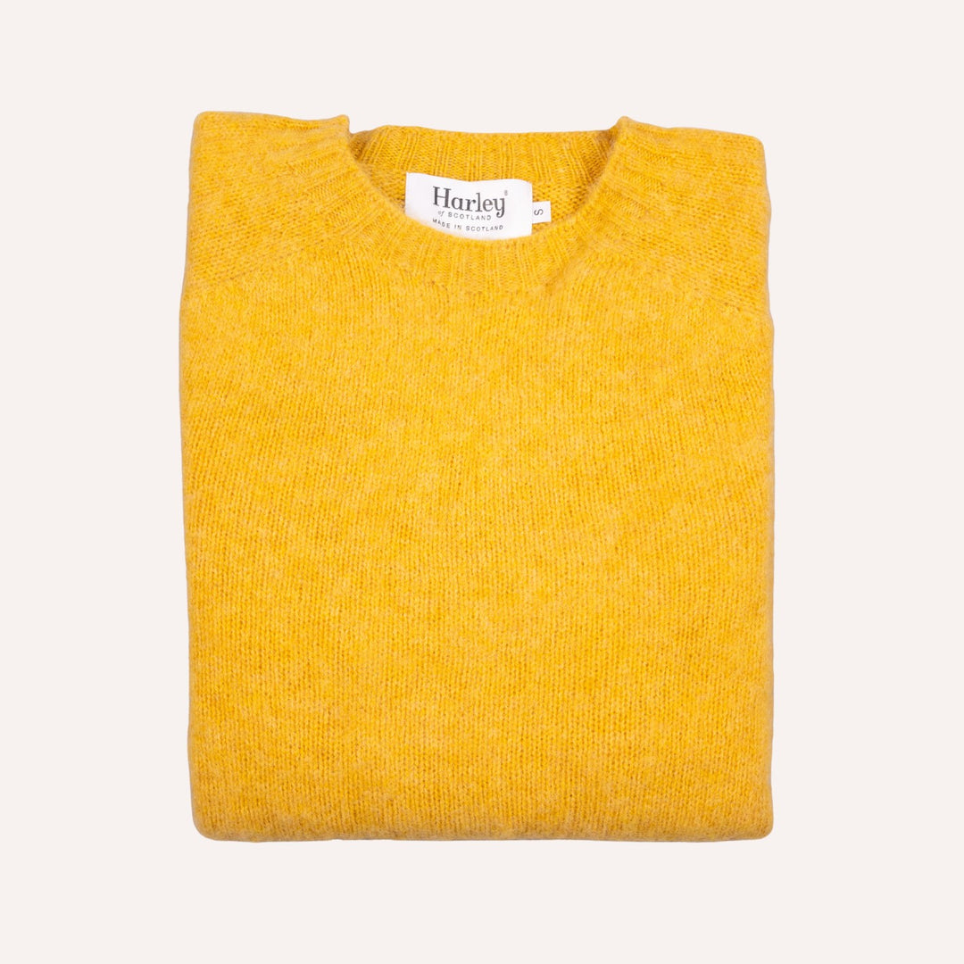 Nectar Yellow Lambswool Crewneck Sweater