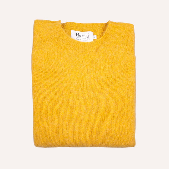 Nectar Yellow Lambswool Crewneck Sweater