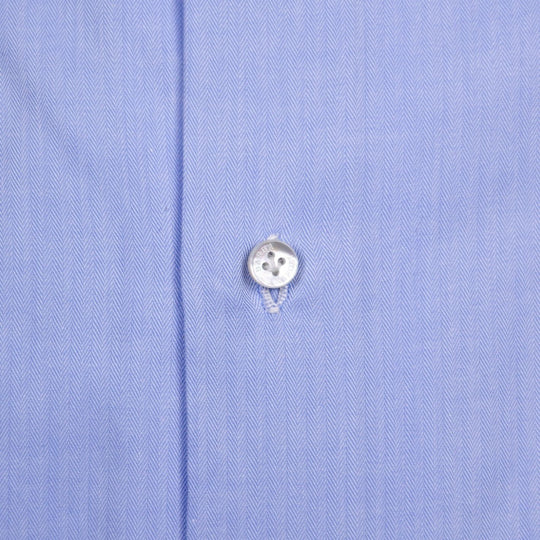 Light Blue Herringbone Shirt