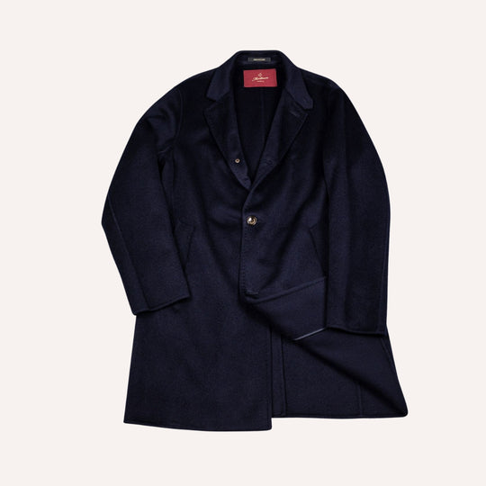 Navy Unlined Cashmere Coat