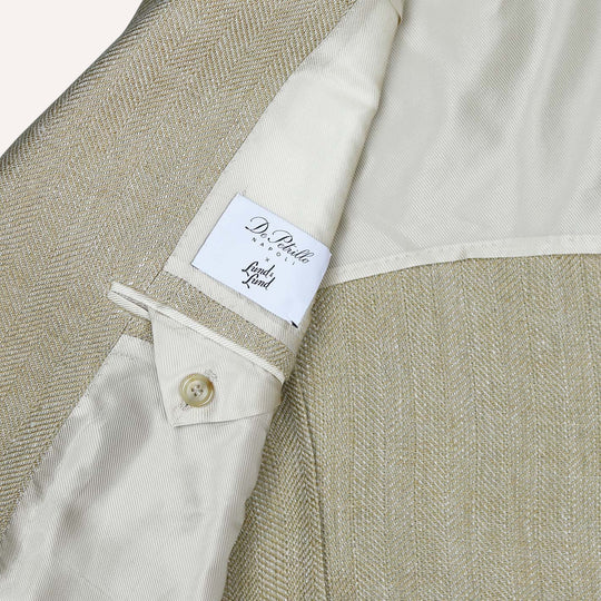 Wheat Herringbone Heavy Linen Blazer