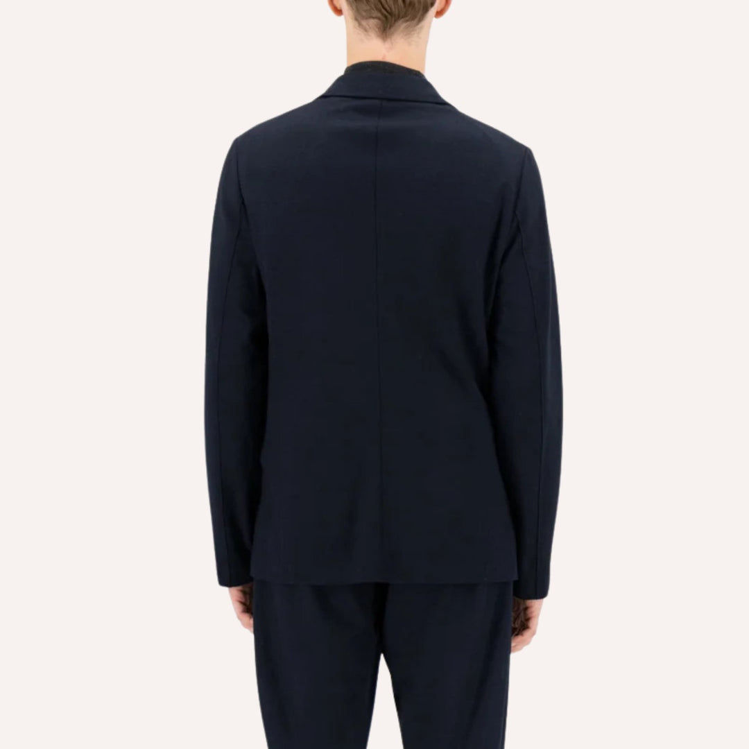 Navy Superfine Merino Wool Blazer