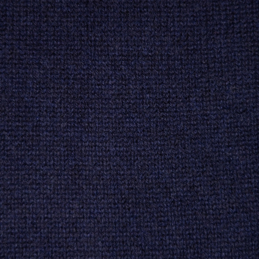 Navy Raglan Cashmere Full-Zip Sweater