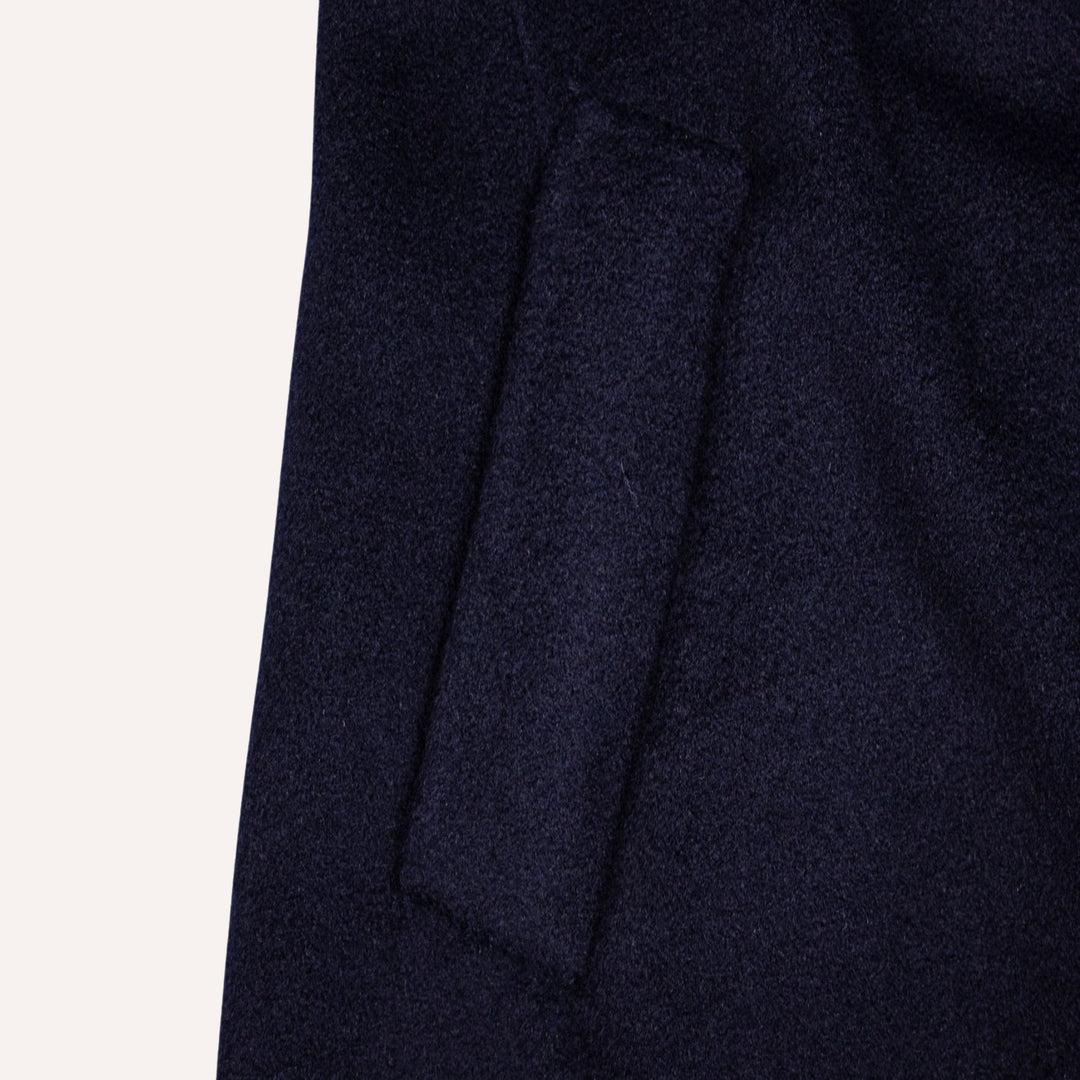 Navy Unlined Cashmere Coat