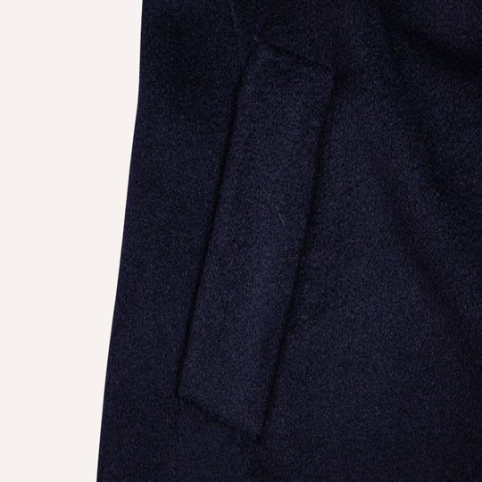 Navy Unlined Cashmere Coat
