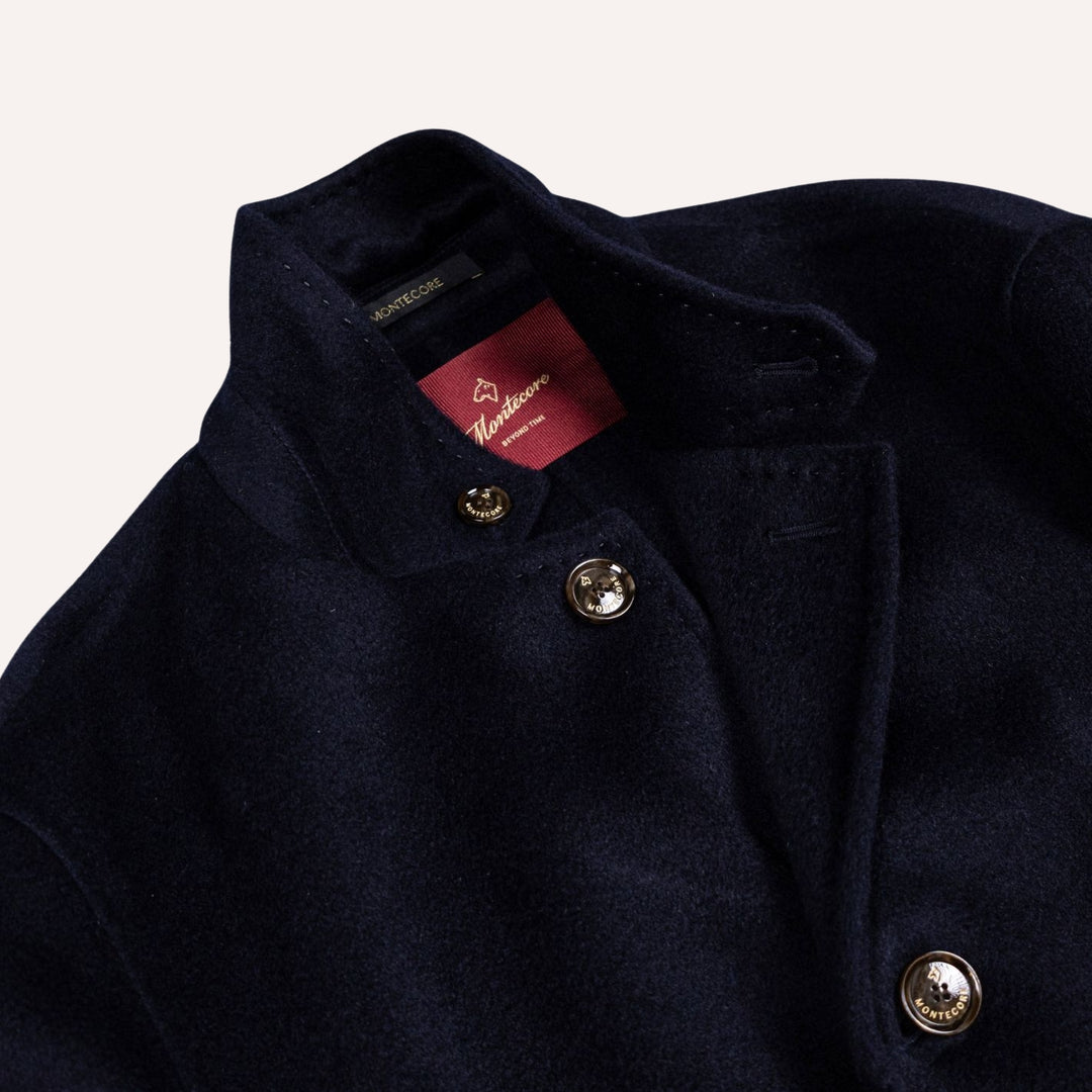 Navy Unlined Cashmere Coat