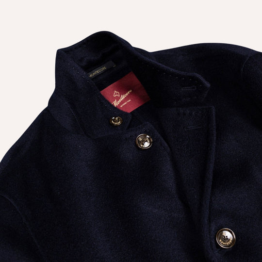Navy Unlined Cashmere Coat