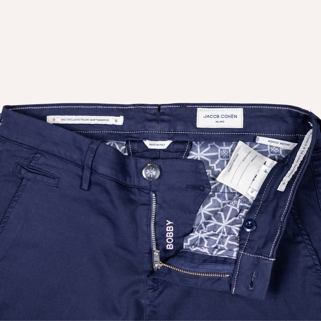 Navy Honeycomb 5 pocket Trousers