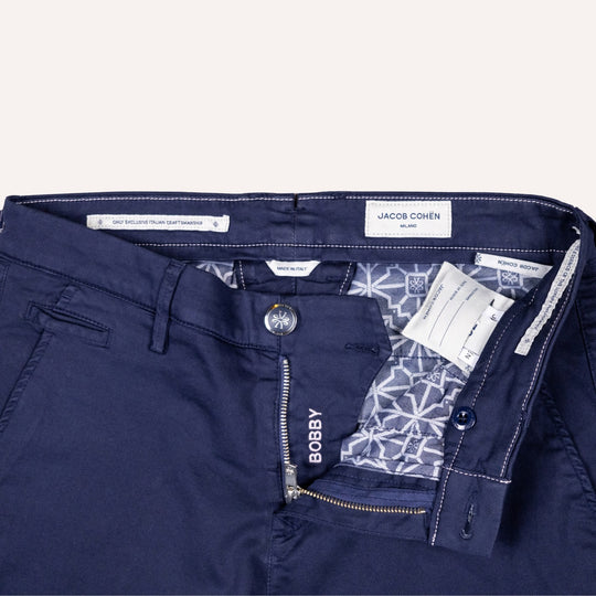 Navy Honeycomb 5 pocket Trousers