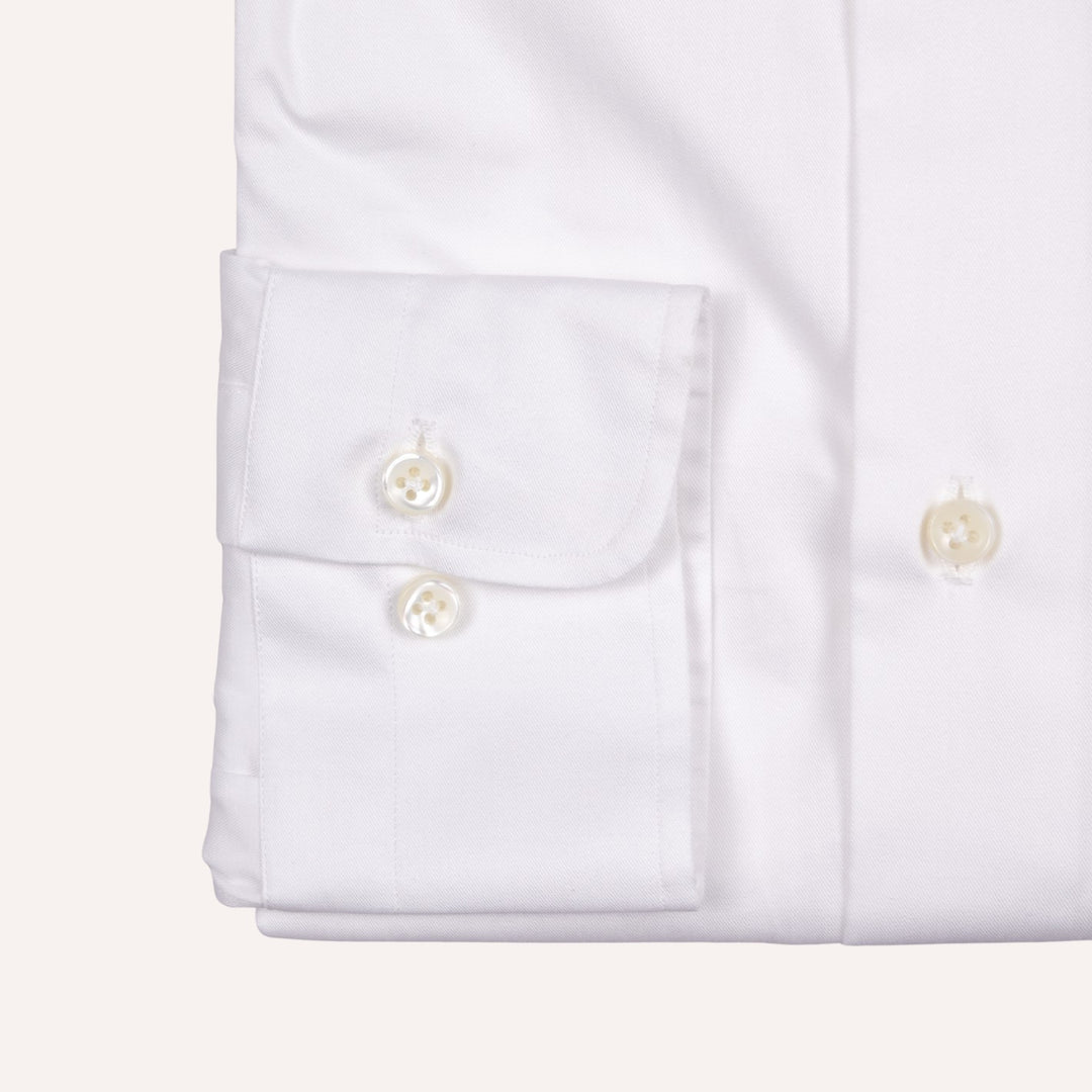 White Twill Cutaway Shirt