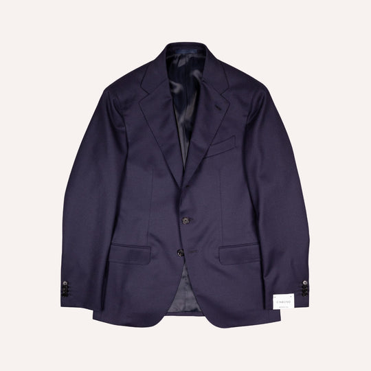 Navy Worsted Flannel Wool Suit