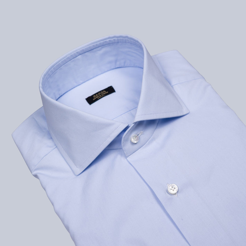 Light Blue Poplin Slim Fit Cutaway Shirt