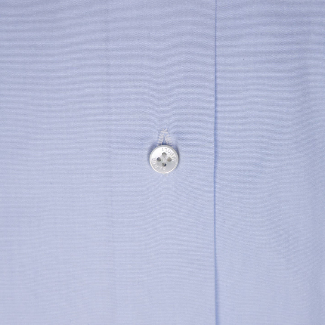 Light Blue Poplin Slim Fit Cutaway Shirt