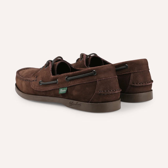 Chocolate Brown Nubuck Barth Boat Shoes
