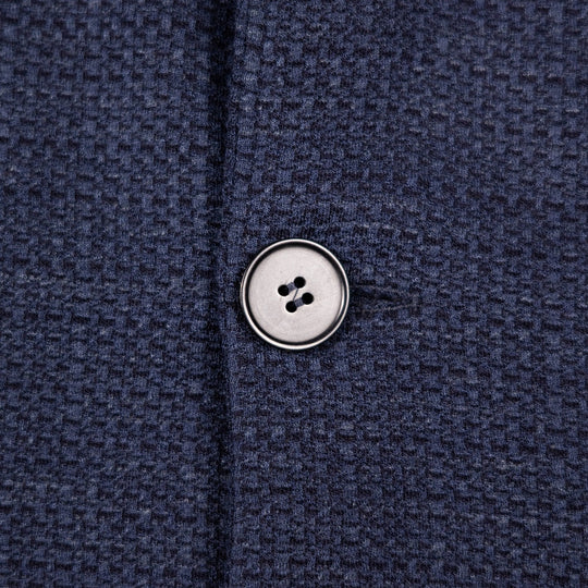 Navy Blue Loro Piana Wool Silk Linen Blazer