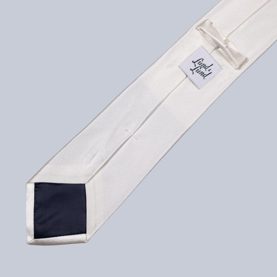 White Silk Funeral Tie