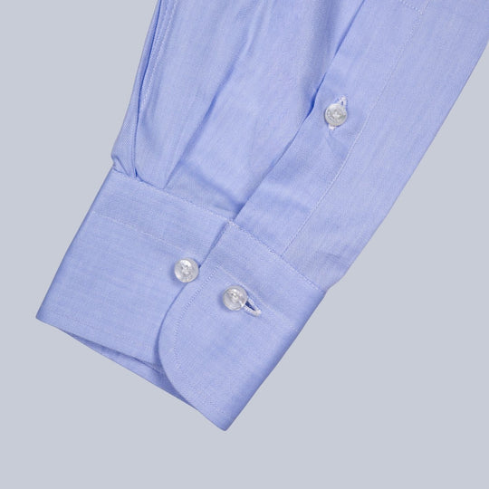 Light Blue Herringbone Shirt