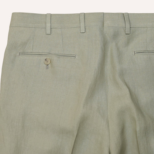 Khaki Casual Linen Suit