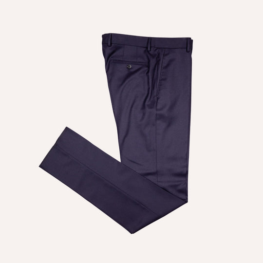 Navy Worsted Flannel Wool Suit
