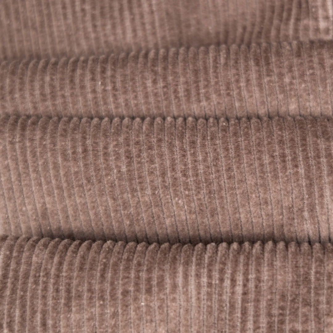 Washed Taupe Corduroy One Pleat Officer Chino - Tapered Fit