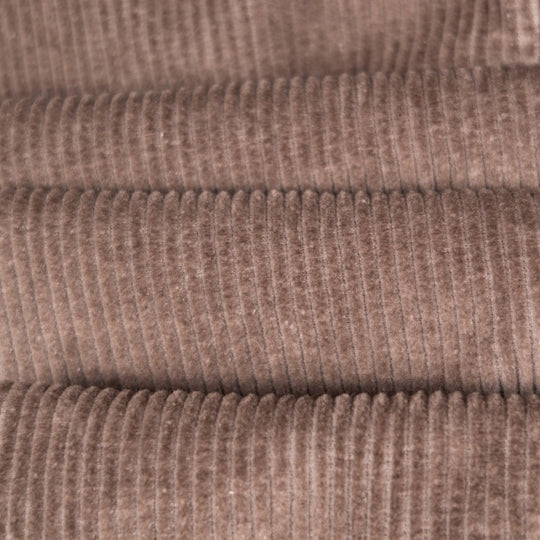 Washed Taupe Corduroy One Pleat Officer Chino - Tapered Fit