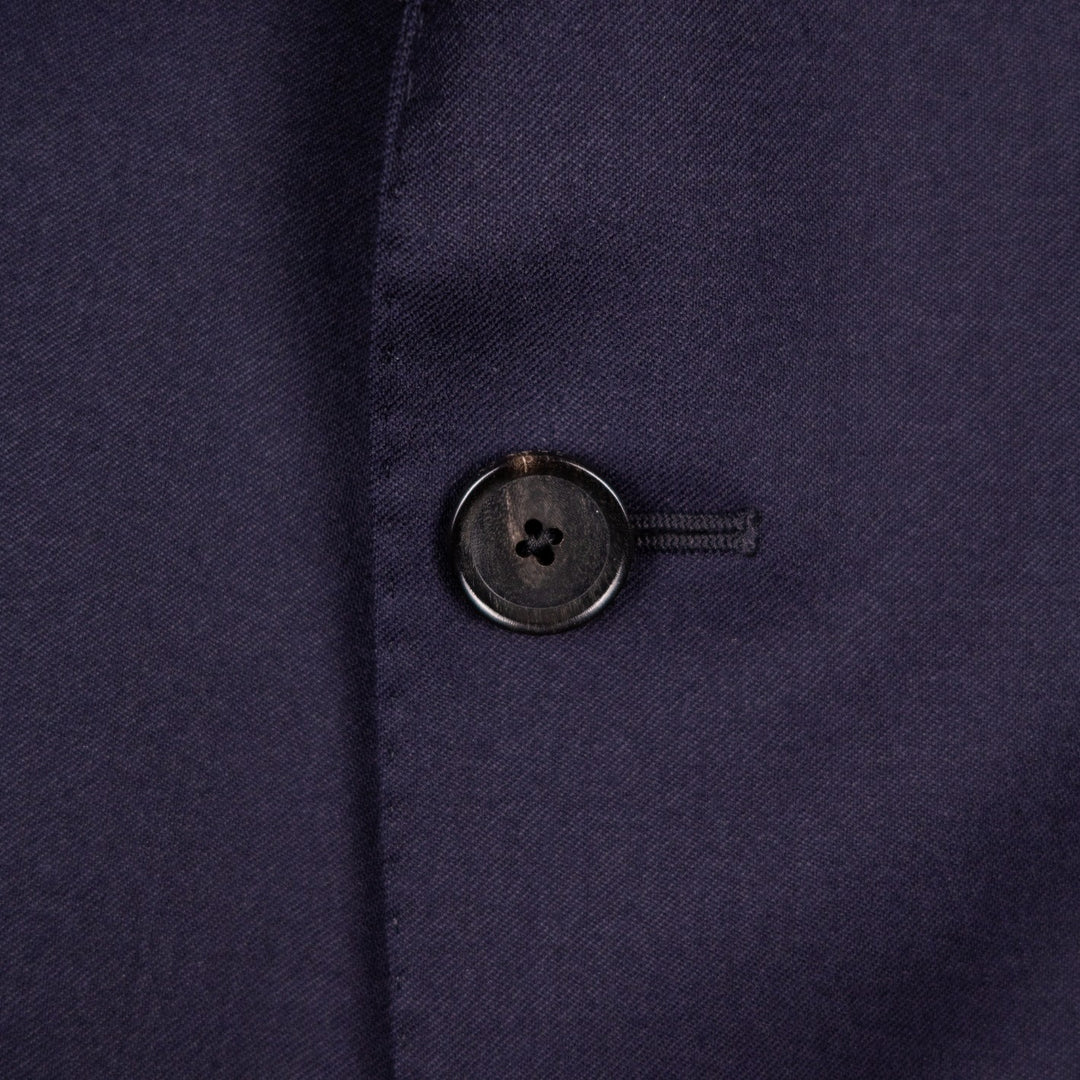 Navy Worsted Flannel Wool Suit