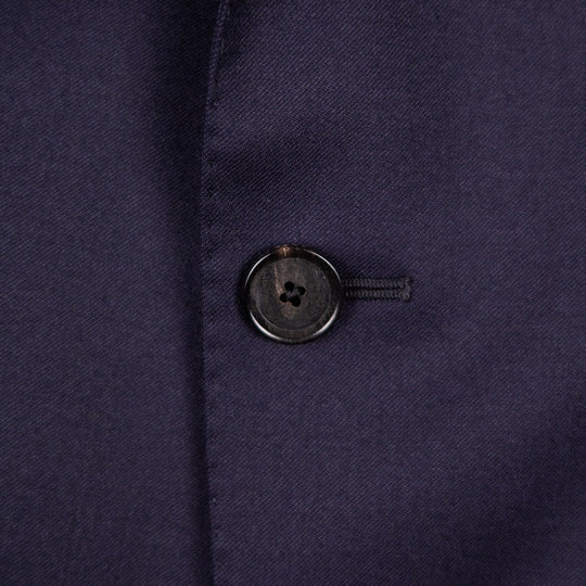 Navy Worsted Flannel Wool Suit