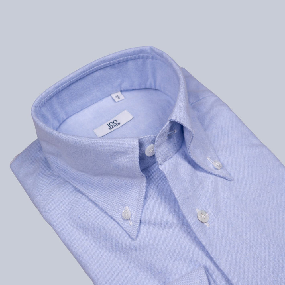 Light Blue Brushed Oxford Button Down Shirt