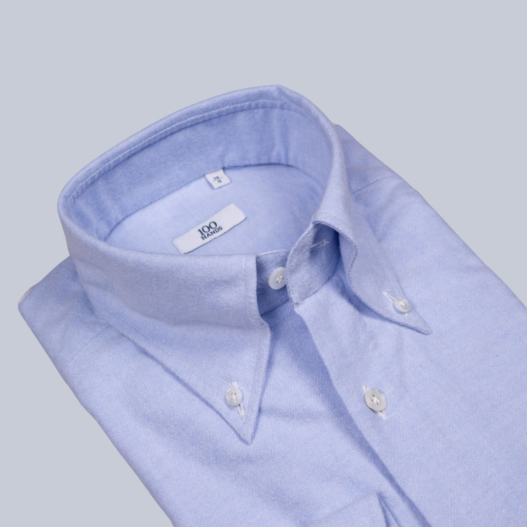 Light Blue Brushed Oxford Button Down Shirt