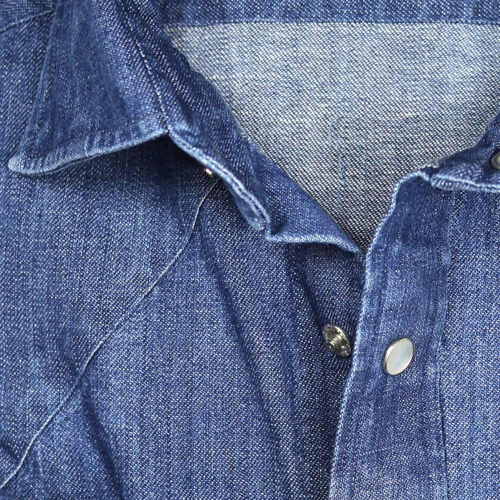Dark Blue Denim Western Shirt