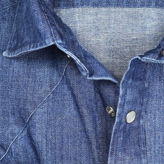 Dark Blue Denim Western Shirt