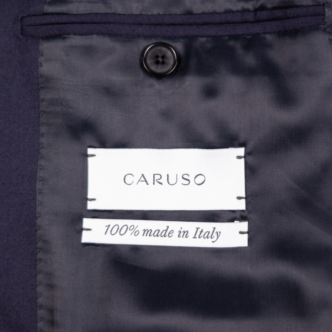 Navy Worsted Flannel Wool Suit