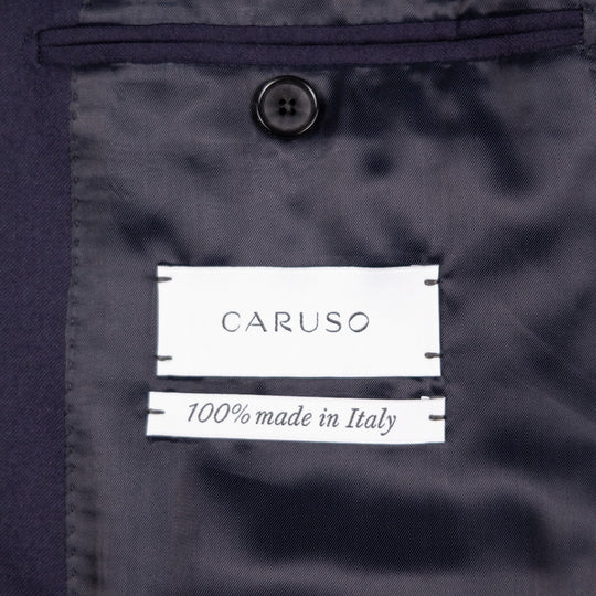 Navy Worsted Flannel Wool Suit