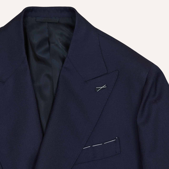 Navy Lightweight Tropical Wool Double-Breasted Suit