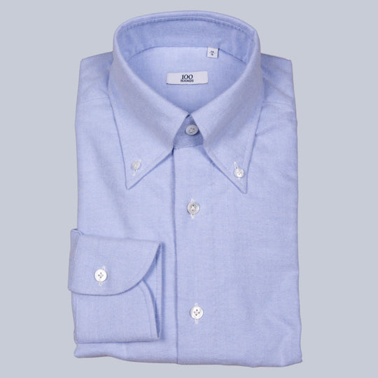 Light Blue Brushed Oxford Button Down Shirt