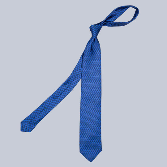 Navy & Blue Leaf Pattern Tie