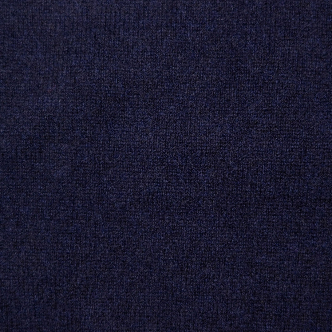 Navy Raglan Cashmere Crewneck Sweater