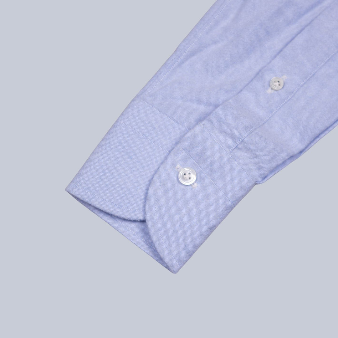 Light Blue Brushed Oxford Button Down Shirt
