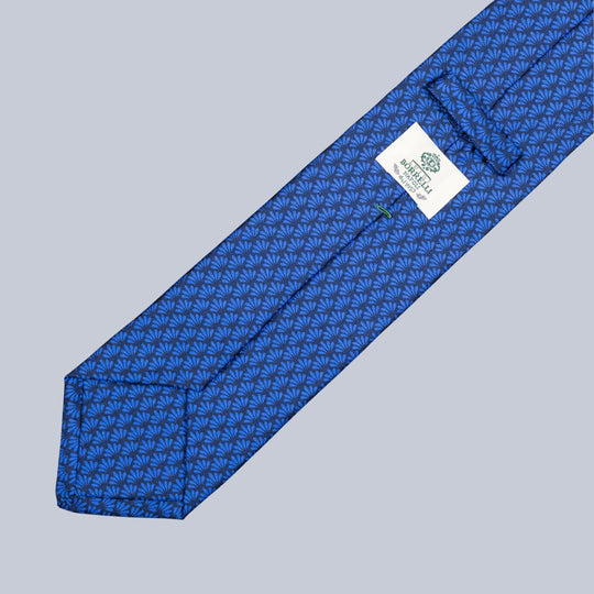 Navy & Blue Leaf Pattern Tie