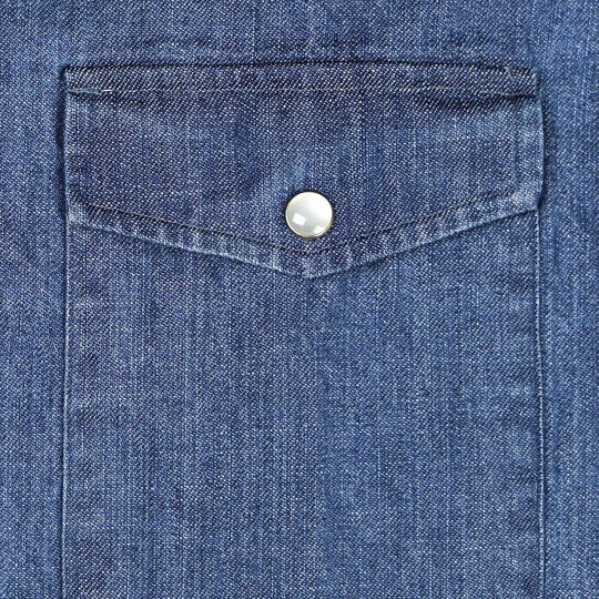 Dark Blue Denim Western Shirt