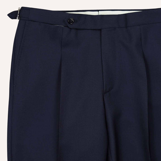 Navy Lightweight Tropical Wool Double-Breasted Suit