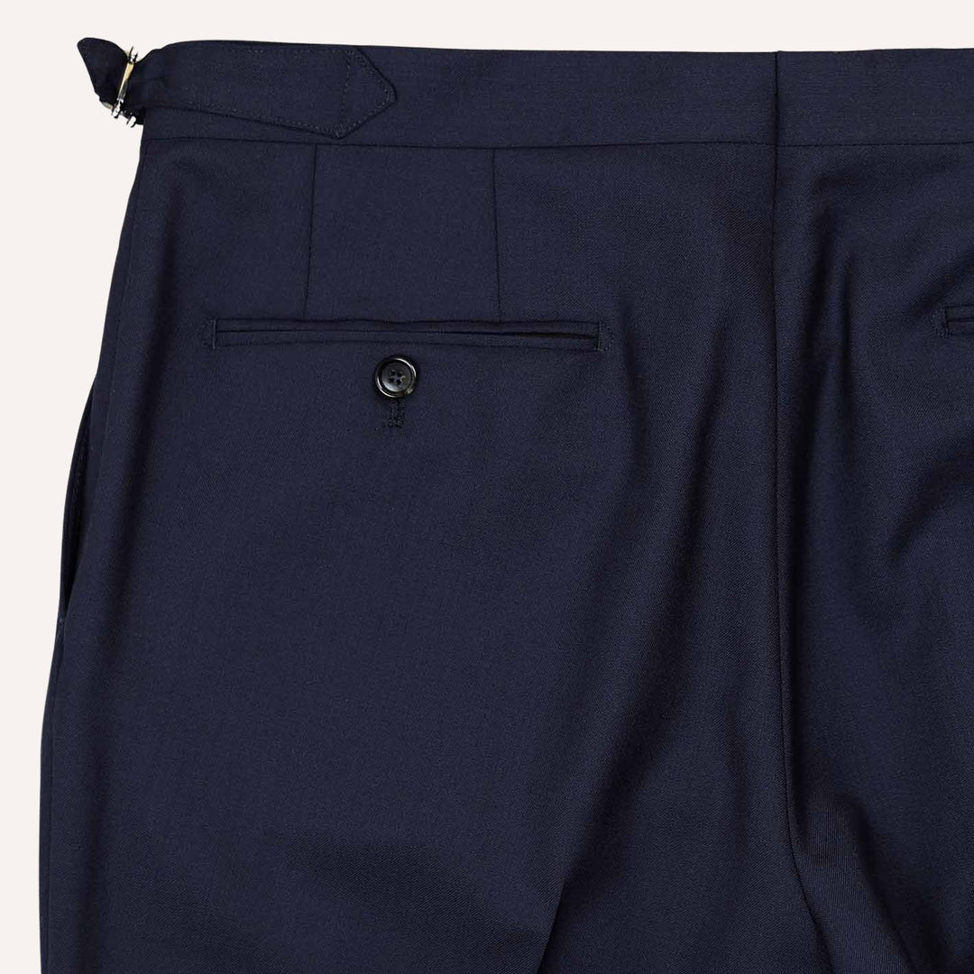 Navy Lightweight Tropical Wool Double-Breasted Suit