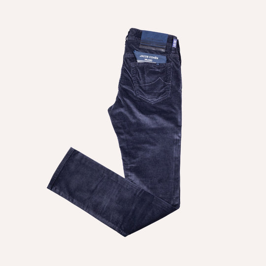 Navy 5-Pocket Corduroy Trouser