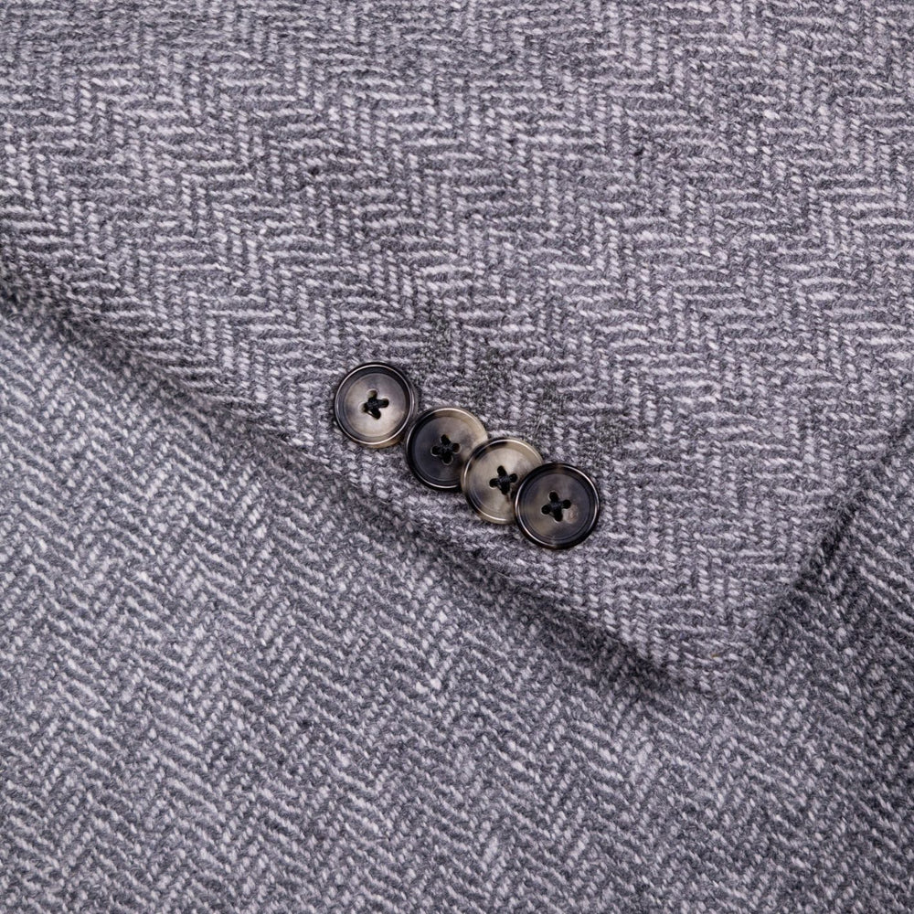 Grey Wool Herringbone Butterfly Blazer