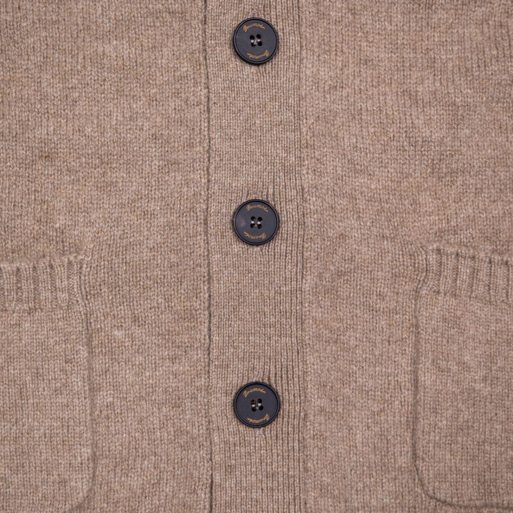 Taupe Lambswool Cardigan