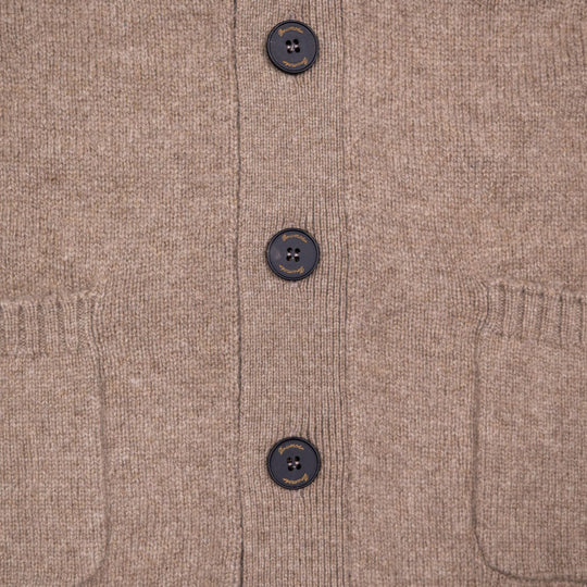 Taupe Lambswool Cardigan