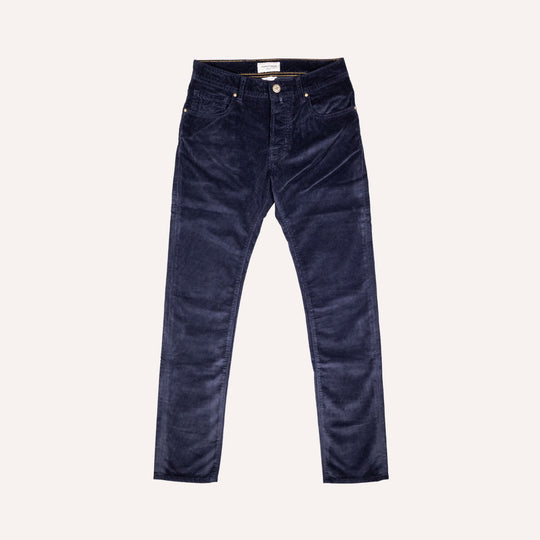 Navy 5-Pocket Corduroy Trouser