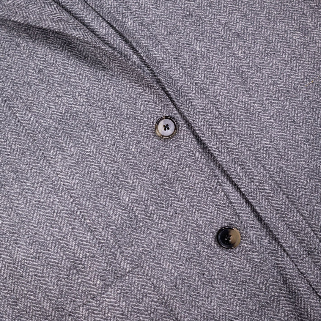 Grey Wool Herringbone Butterfly Blazer
